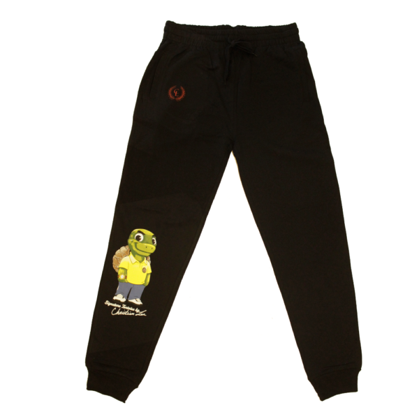 Signature Tortoise Joggers - Black (Red Logos)