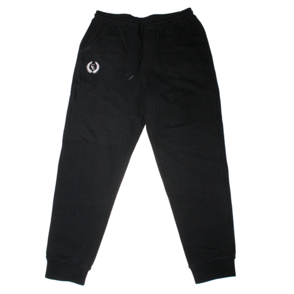 Mens Black Joggers - White CL Laurel Logos