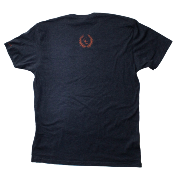 Mens Navy T-Shirt - Orange CL Laurel Logos