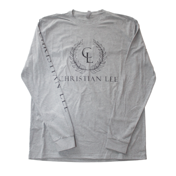 Mens Gray Long Sleeve - Black CL Laurel Logos