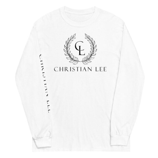 Mens White Long Sleeve - Black CL Laurel Logos