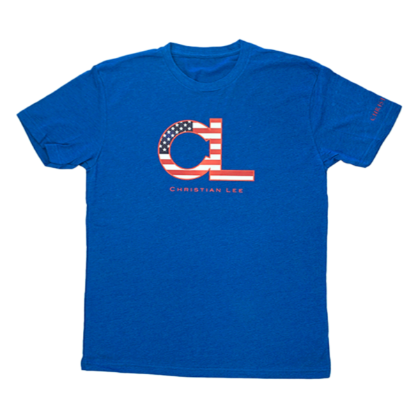 Christian Lee Blue T-Shirt USA Red Logo