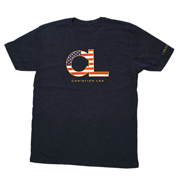 Christian Lee Blue T-Shirt USA Gold Logo