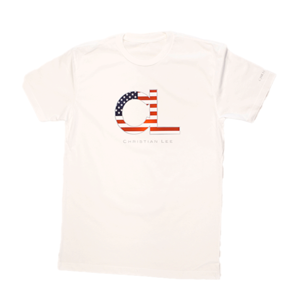 Christian Lee White T-Shirt USA Gold Logo