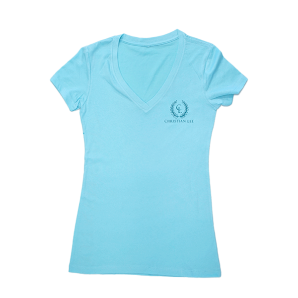 Womens Light Blue Extra Long T-Shirt